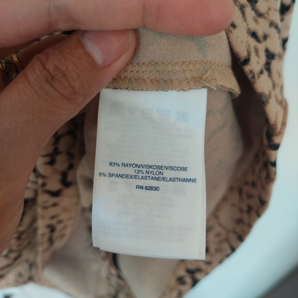 Land's End Animal Print Dress Size 10‎ Petite - Picture 4 of 8